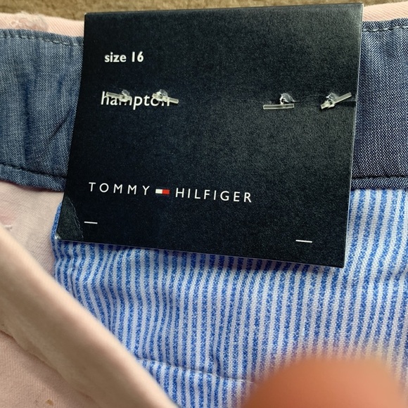 Tommy Hilfiger Hampton Stretch Slim Pink Chino Pants Sz 16 NWT - Picture 9 of 14